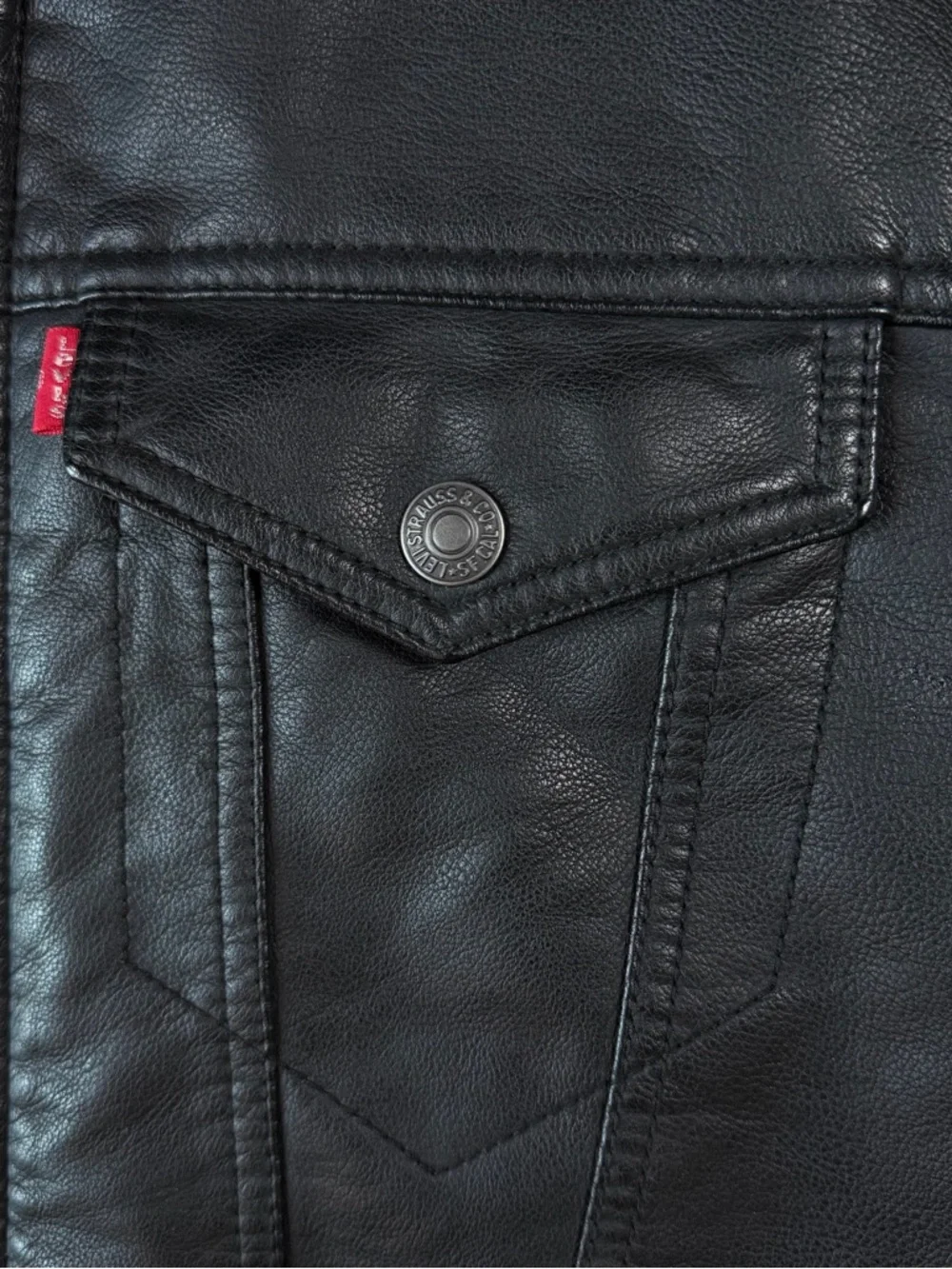 Levi's‎ Faux Leather Sherpa Trucker Jacket
